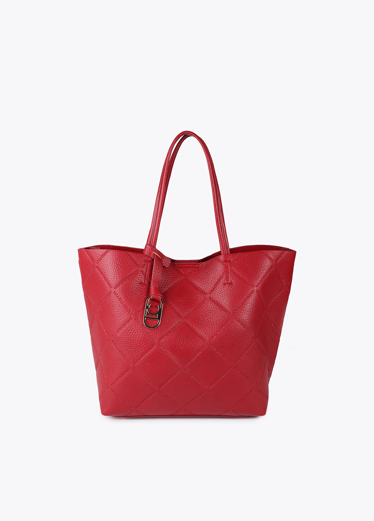 Shopper Monograma Rombos Lola Casademunt rojo