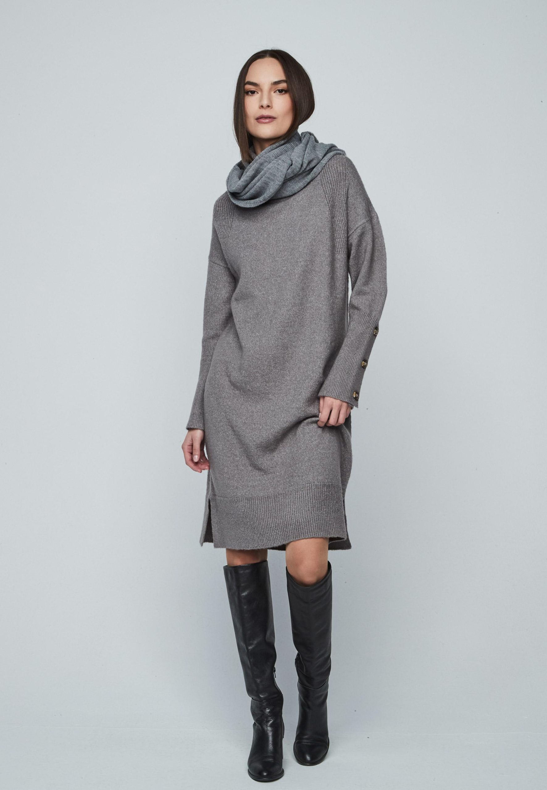 Vestido punto Dandara gris