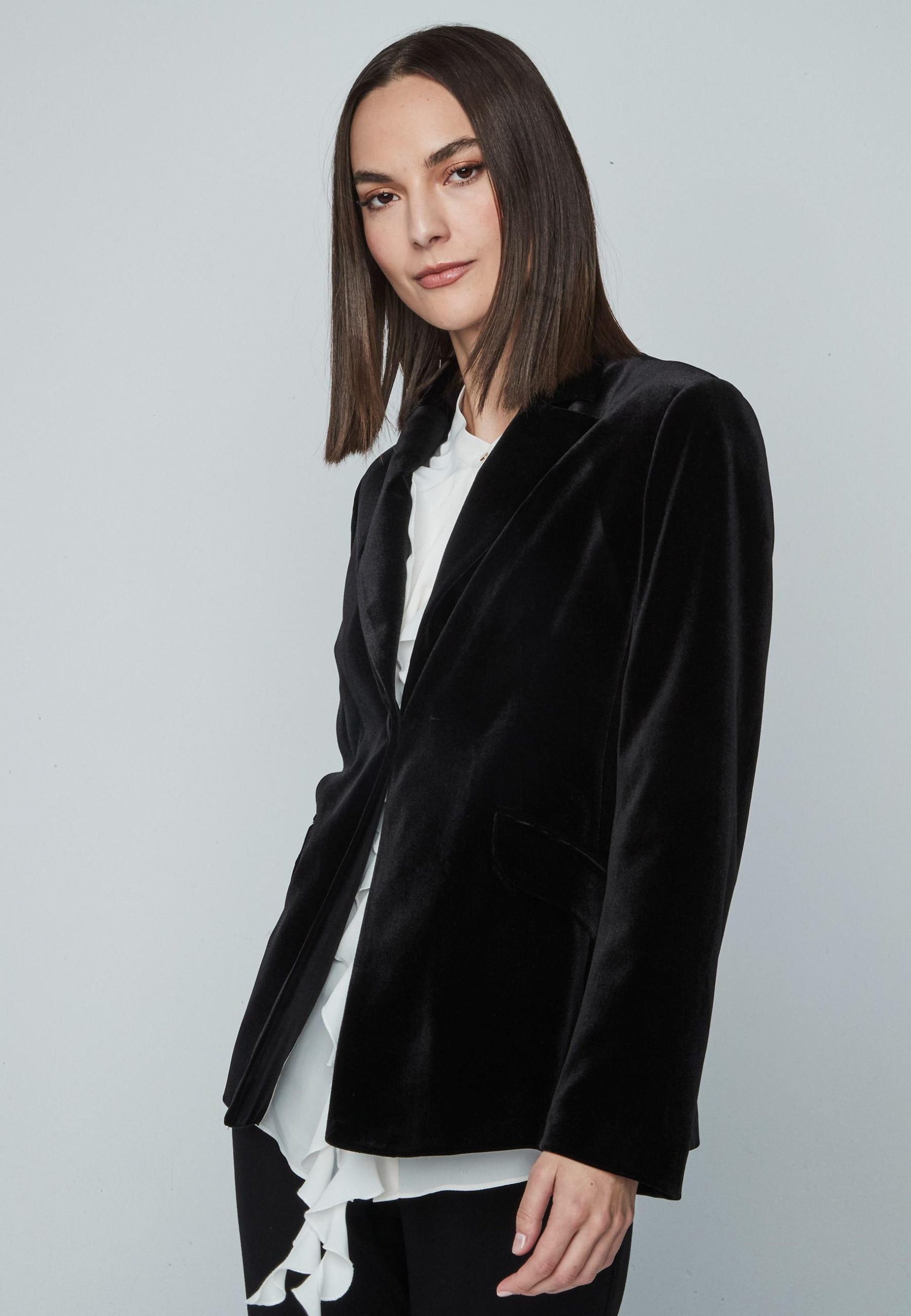 Blazer terciopelo Dandara negro