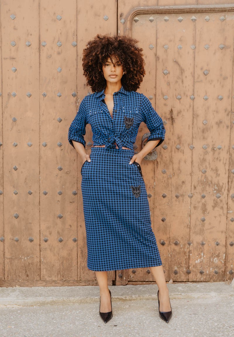 Falda Pantera Animosa azul