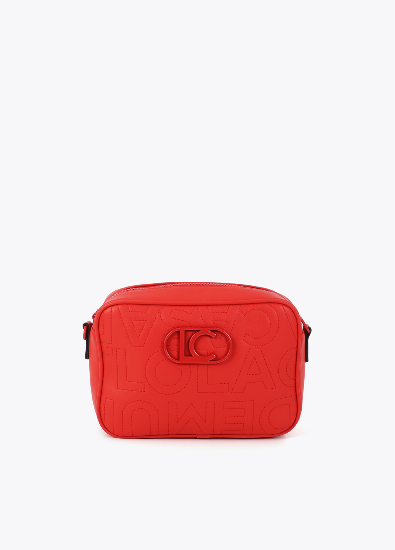 Bandolera Pespuntes Monograma Lola Casademunt roja