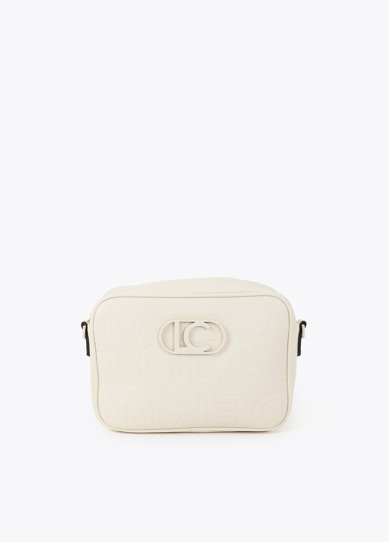 Bandolera Pespuntes Monograma Lola Casademunt crudo