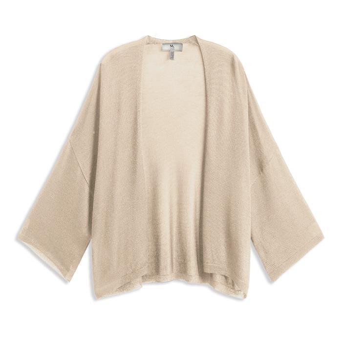 Cárdigan de mujer manga francesa ancha Andam beige