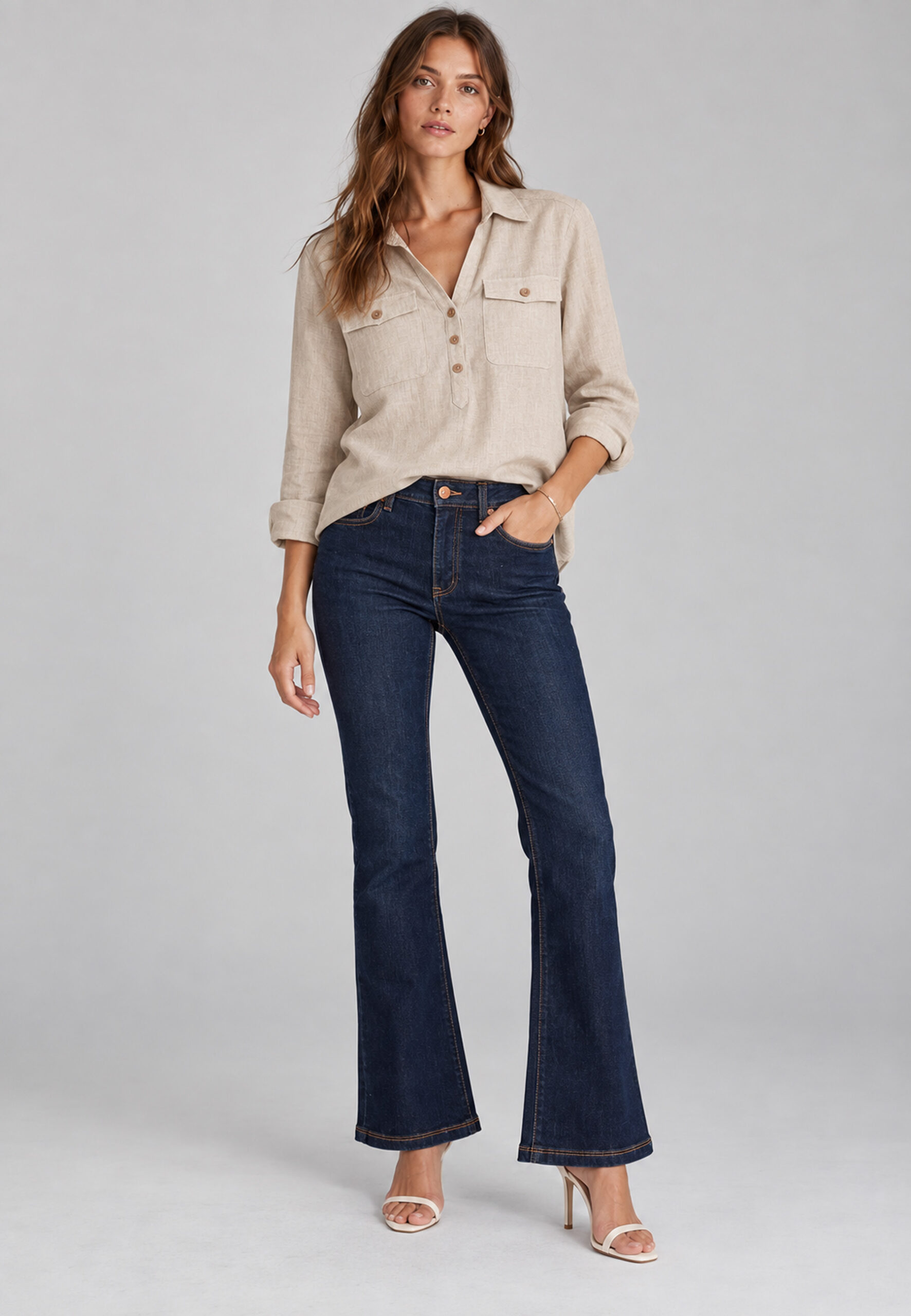 Jeans campana de mujer Dandara azul