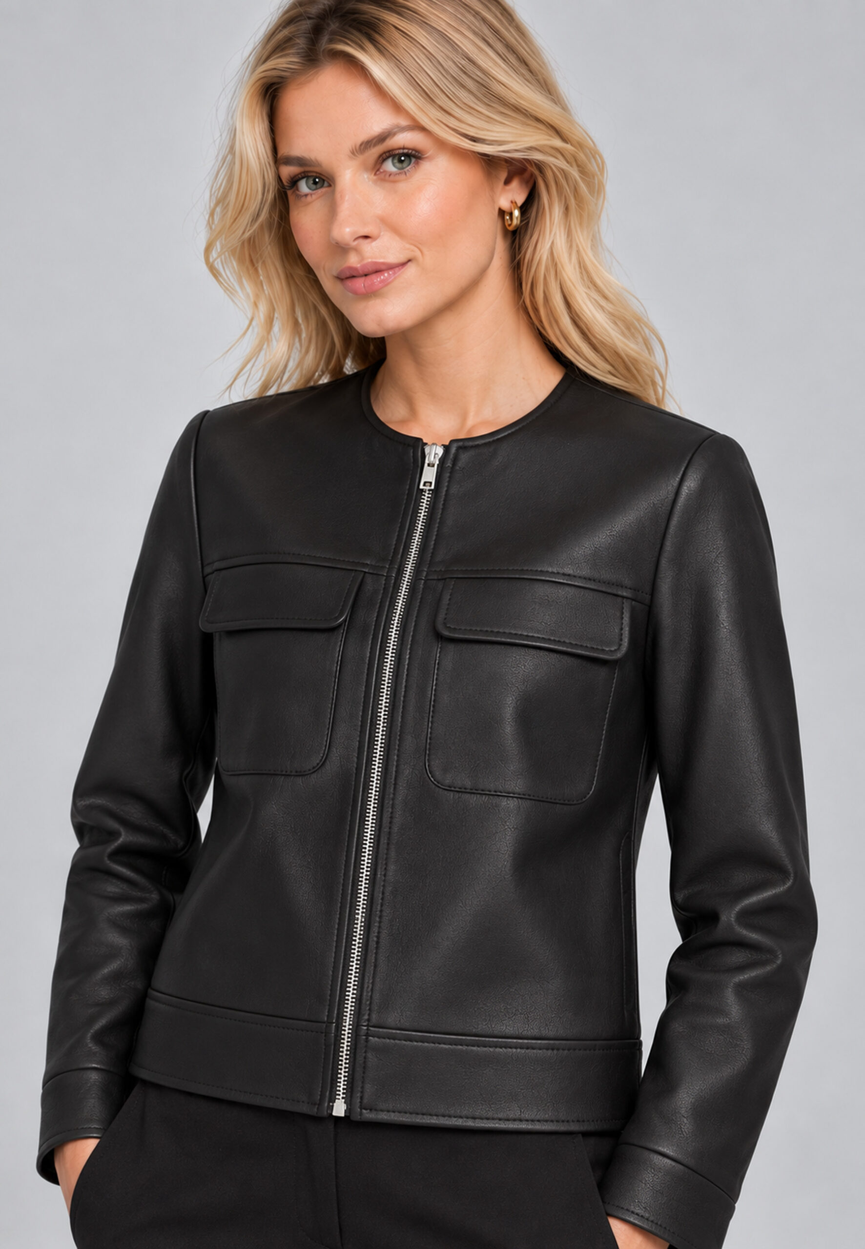 Chaqueta Polipiel Dandara negra