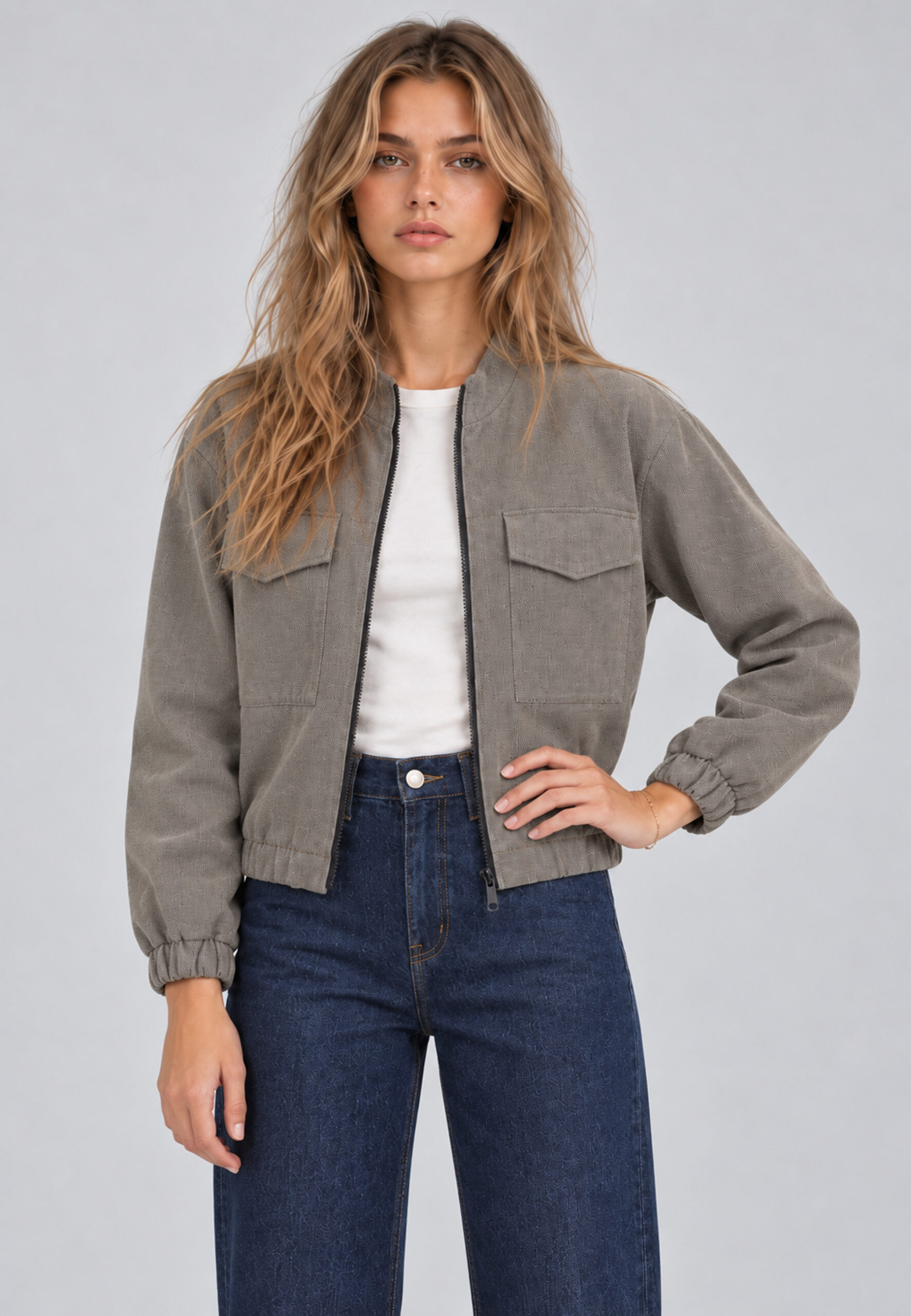 Bomber gris de mujer Dandara gris