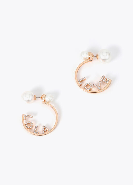 Pendiente combinado doble perla Lola Casademunt dorado