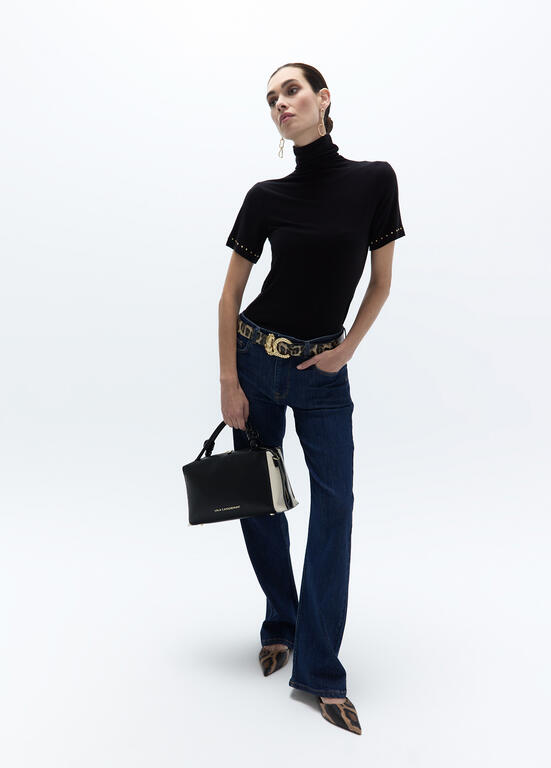 Bowling bicolor Lola Casademunt negro-crudo