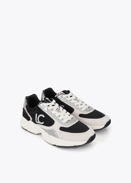 Deportiva con suela running Lola Casademunt negro-crudo