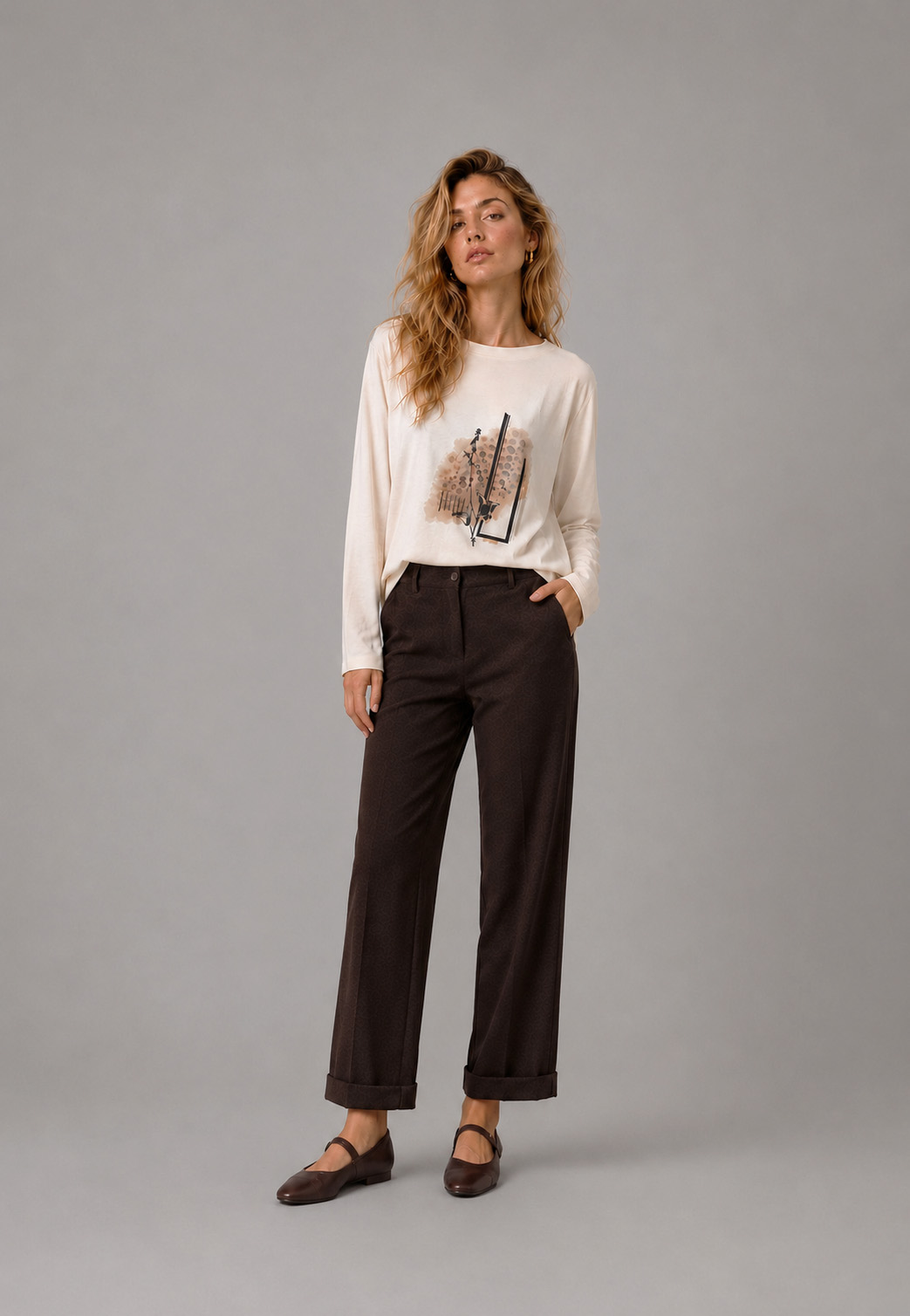 Pantalón experience espiga Dandara marrón