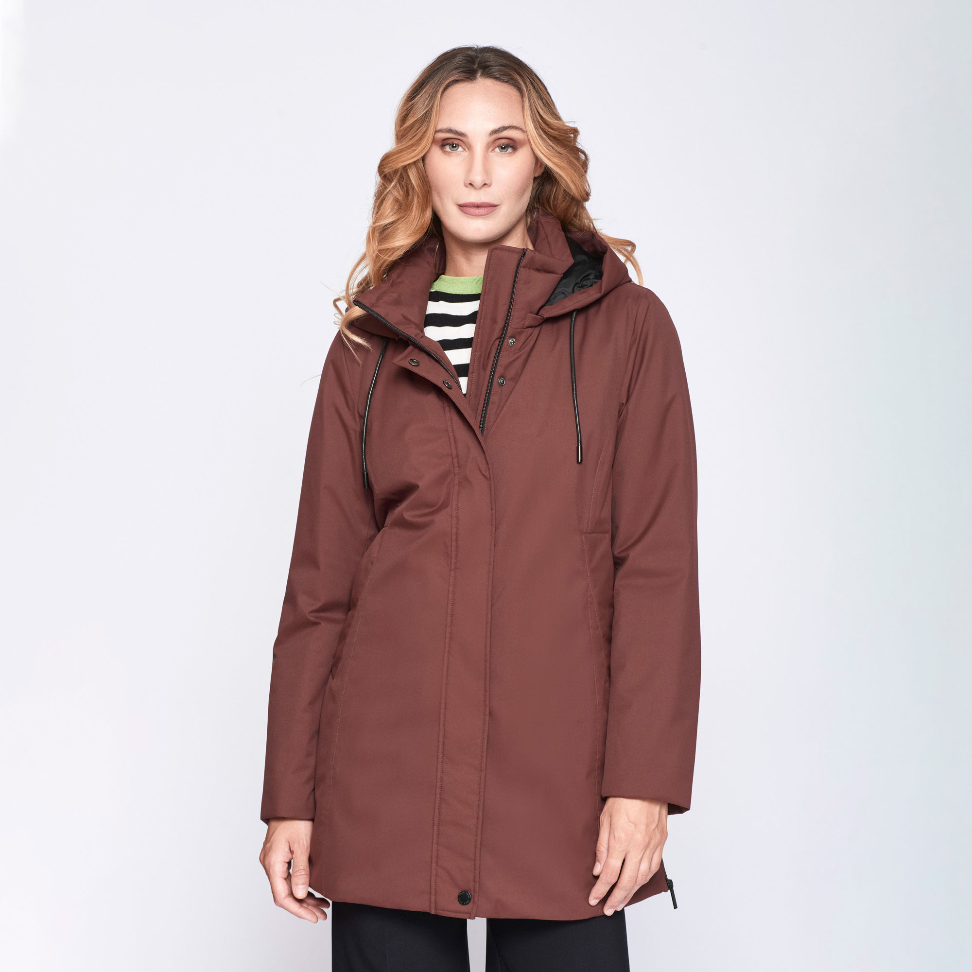Parka impermeable Fira Rever Mile marrĂłn